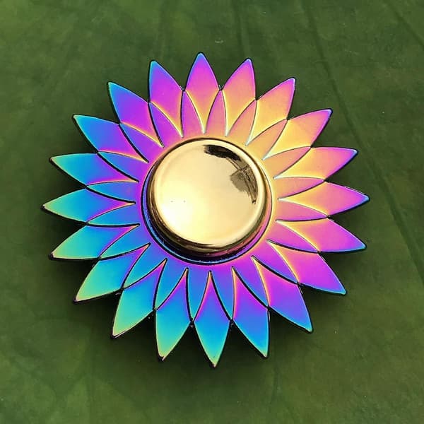 Fargerik Fidget Spinner Kløver Finger Spinner Dekompresjonsleketøy Hånd Spinner Finger Spinner