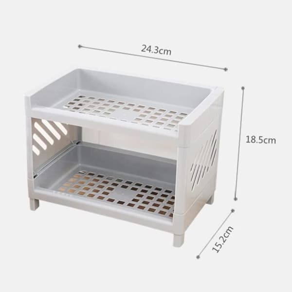 Krydderihylde Mini Køkken Opbevaringshylde Dobbeltlag Krydderier Diverse Organizer Til [Z2544]