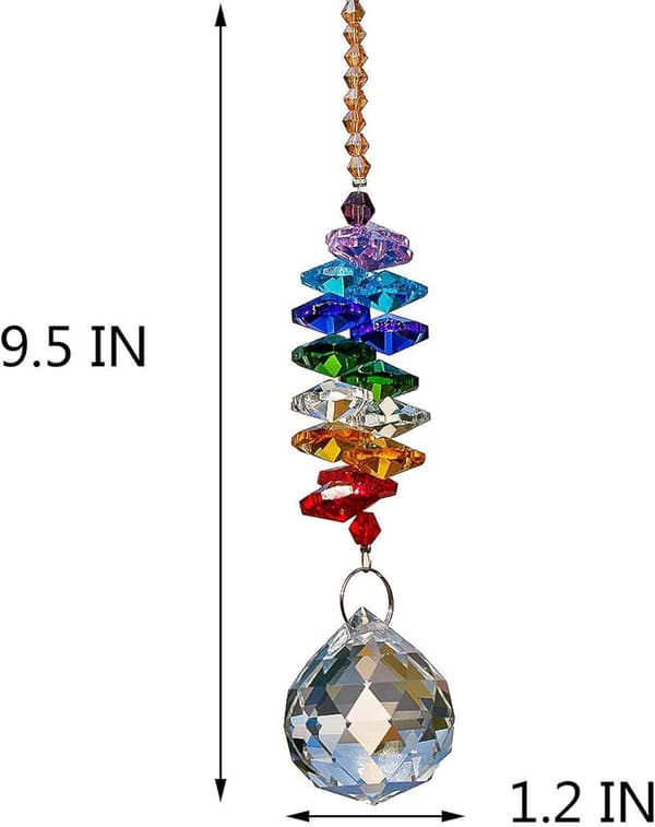 26 mm kandelaber kristallkula prisma regnbåge bläckfisk chakra ljus C