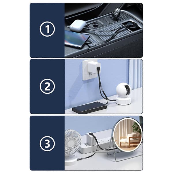 Dubbel USB C Splitter Laddningskabel Ström 2 USB C-enheter Multi USB Typ C USB Till Dubbel Typ C 65W Laddningskabel 20cm