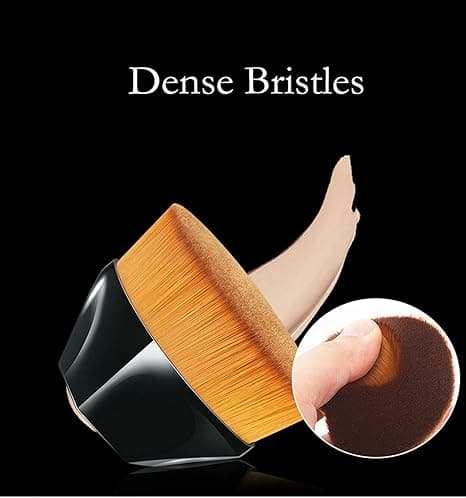 Foundation Makeup Brush - Platt Kabuki Borste för Blandning av Flytande, C