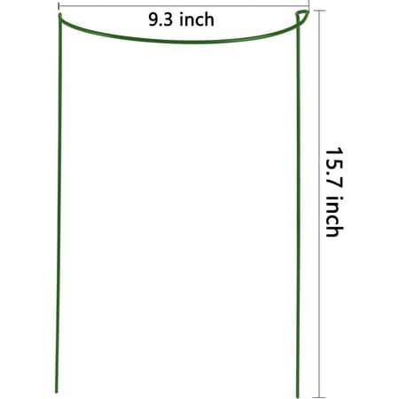 10-pack växtstöd, 40 cm metallträdgårdsstöd