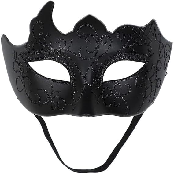 Venedigmask, maskerad, venetiansk mask för cosplay, karneval, C