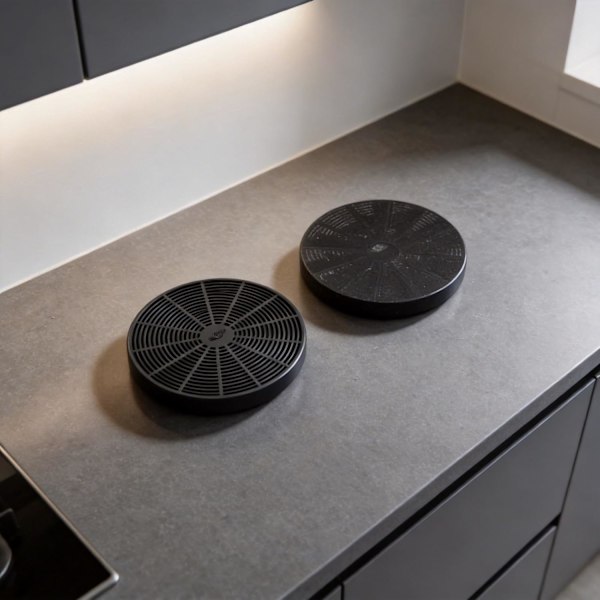 2-pakning kullfiltre for kjøkkenvifter for resirkulerende ventilasjon