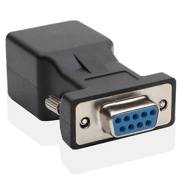 stk. 9-bens seriel port DB9 RS232 han/hun til RJ45 Cat5e/6 Ethernet-adapter