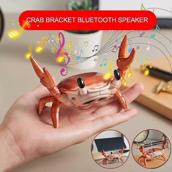 Krabba Trådlös Bluetooth-högtalare, Telefon-/Pennahållare, Bärbara Högtalare