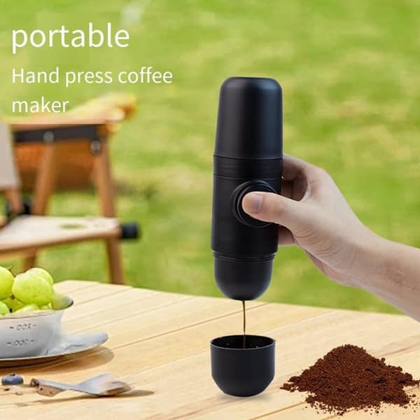 Bærbar manuell kaffetrakter for reise, perfekt for utendørs camping