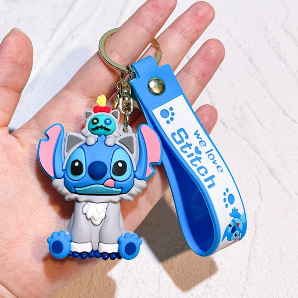 pc Animation Tecknad Disney Stitch Nyckelring Hänge