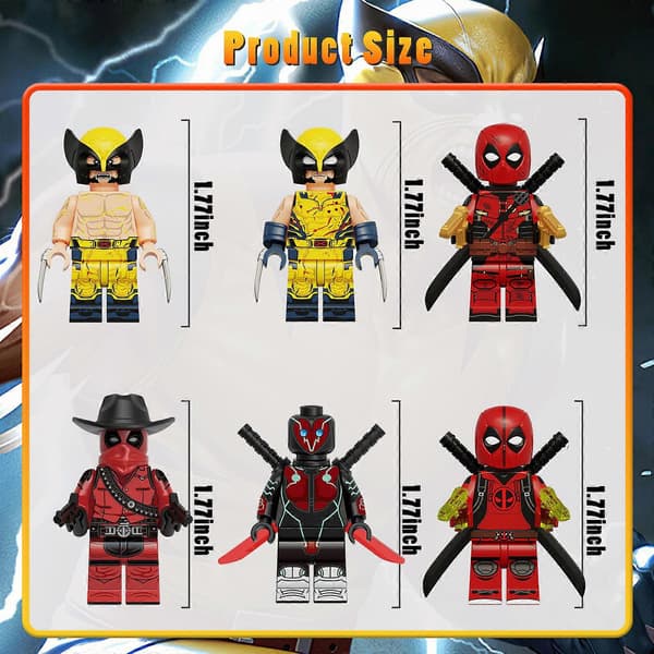 12 stk. Samlerobjekt Superhelte Deadpool Minifigurer Wolverine Gambit Actionfigurer Byggeklodser Legetøj