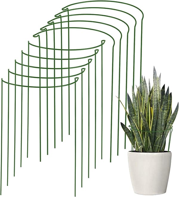 10-pack växtstöd, 40 cm metallträdgårdsstöd