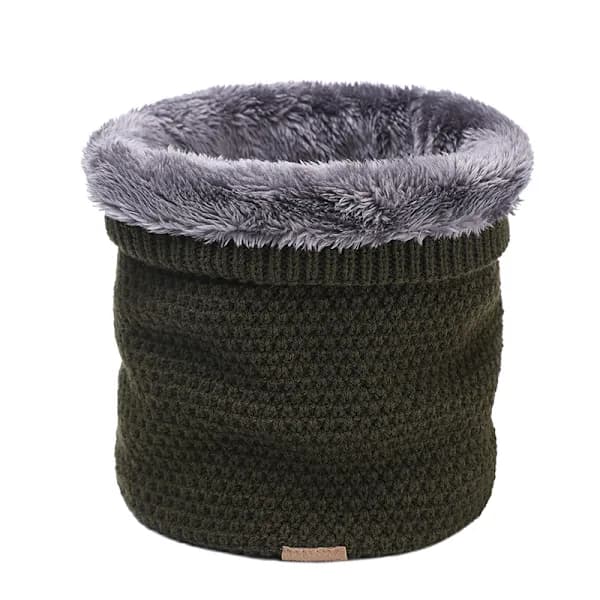 Vinter halsvarmer, snood, cirkeltørklæde, fleeceforet, dobbeltlag K