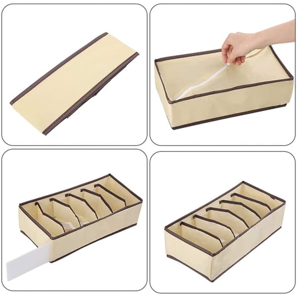 Skuffeindeler til undertøj og bh'er, undertøjsorganizer med foldbart design og non-woven materiale for nem organisering
