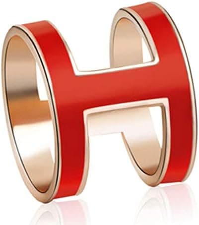 Halsduksspänne i rostfritt stål med tre ringar för kvinnor, 3 st H-formade