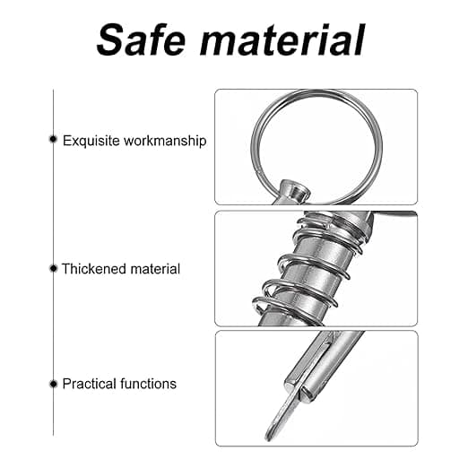 Båd Pin Quick Release Pin 1/4\" x 1\" med drypkamera og fjeder med trækring