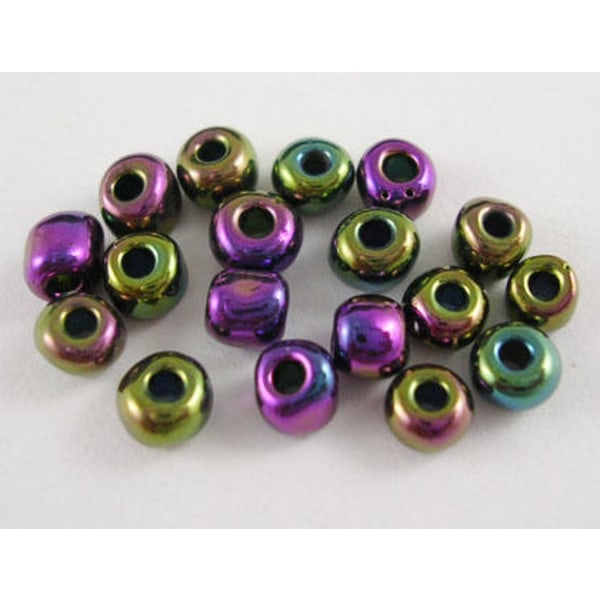 75 grammaa noin 800 Iris Purple Glass Beads 6/0 Seed Beads