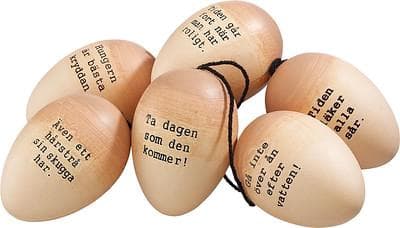 Påskägg - Ordspråksägg 6-pack Cult Design Brown