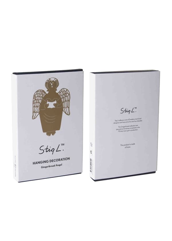 Hänge Stig L Gingerbread Angel Guld