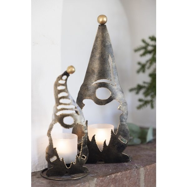 Ljuslykta Tomte Different Design AntiqueBrass 20 cm