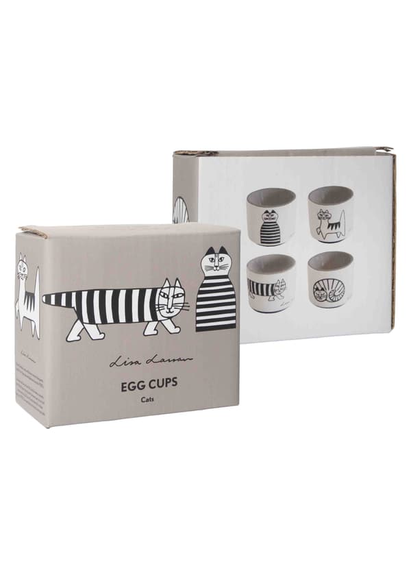 Äggkoppar Lisa Larson Cats 4-pack White