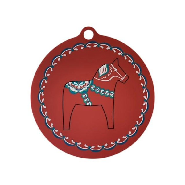 Grytlapp Silikon Dalahäst Ø19 cm Pufz Red