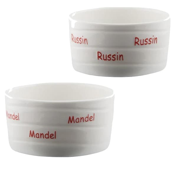 Russin- &amp; Mandelskål Alva 2-pack Dorre White