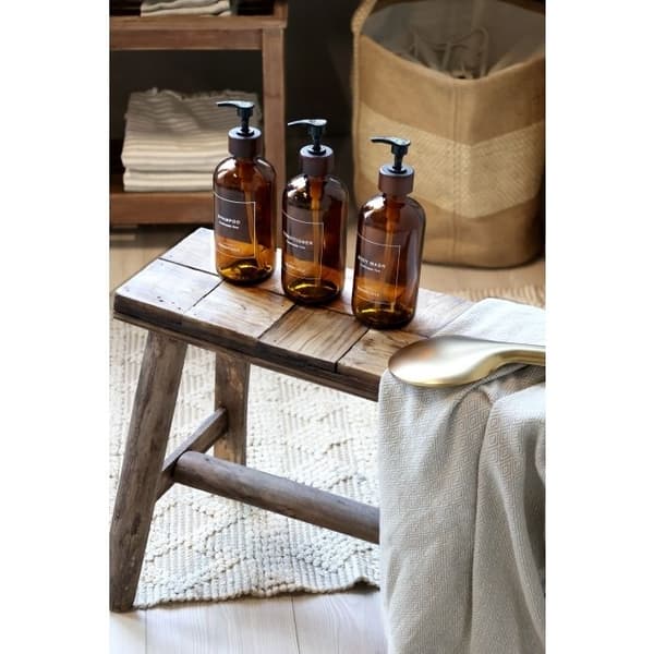 Glasflaska med pump 500 ml – Duschtvål | Chic Antique Brown