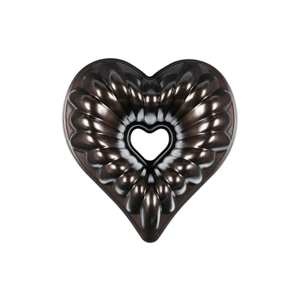 Kakform Hjärta 2,1 L pressgjuten aluminium Brown