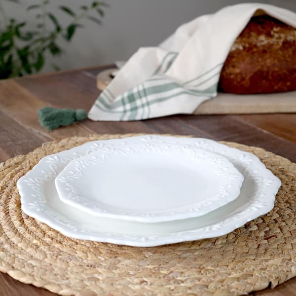 Provence Porslin Vit – Tallrikar &amp; Skålar | Chic Antique White Tallrik