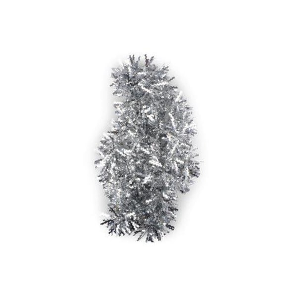 Juletræspynt Glitter Girlang 2m Silver
