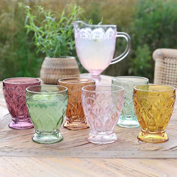 Saint-Émilion vattenglas 6-pack med mönster olika färger Multicolor