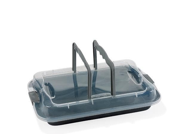 Långpanna m lock 36 x 23 cm Funktion Grey 36x23cm