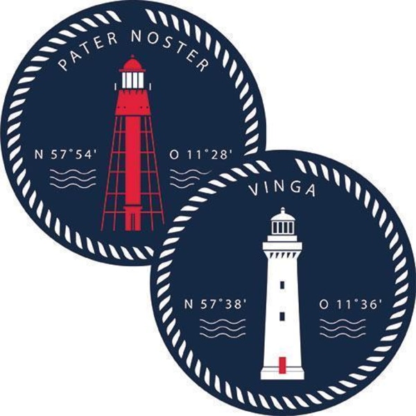 Coasters Swedish Lighthouses Blue Långe Jan / Långe Erik