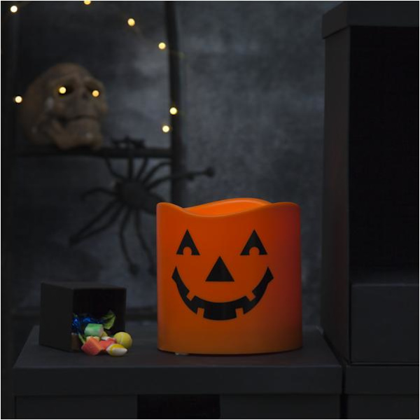 Hallowen LED Blockljus XL  15x15x15 Orange