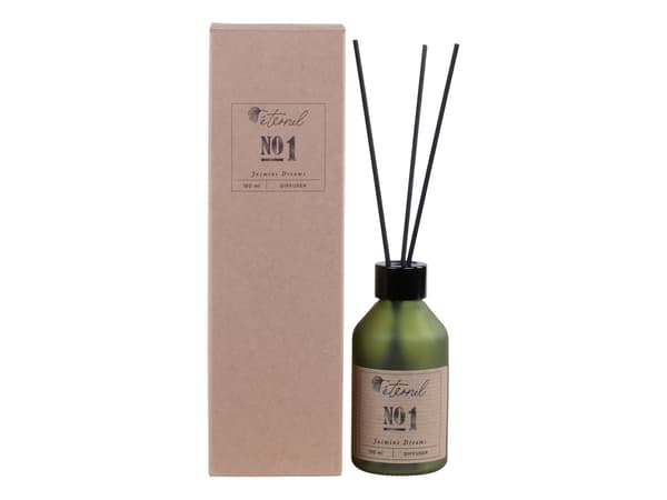 Eternel Doft Diffuser m 8 sticks No1 Jasmine Grön