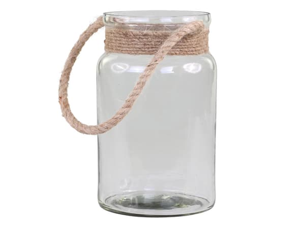 Ljuslykta Lanterna Hurricane m rep Chic Antique - 3 storlekar Transparent M