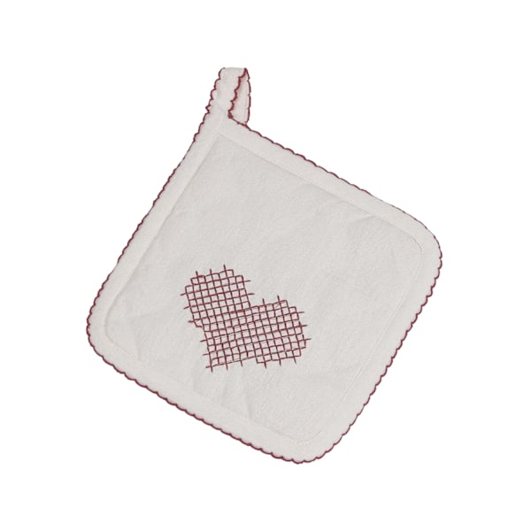 Grytlapp Tyra 20x20 cm Varm vit