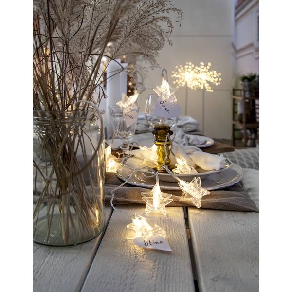 Ljusslinga Clippy LED 10 clipsstjärnor 1,8 M White