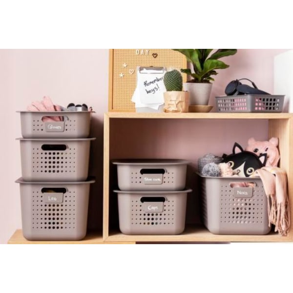 SmartStore Basket Recycled plast lock Taupe Taupe