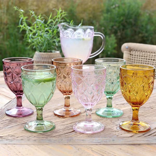 Saint-Émilion Vinglas 6-pack med mönster olika färger Multicolor