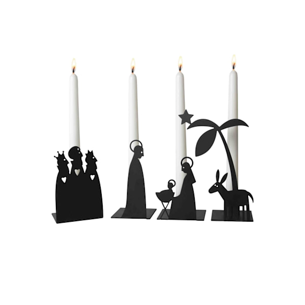 Adventsljusstake Stor Krubba Pluto Design Svart