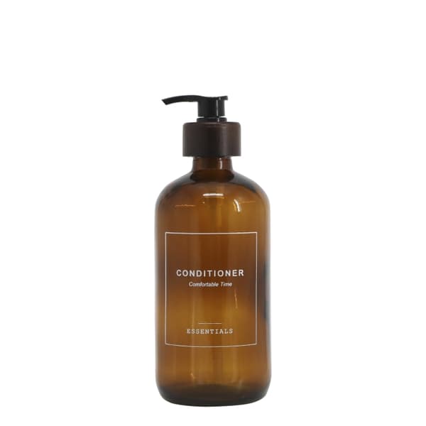 Glasflaska med pump 500 ml – Balsam | Chic Antique Brun