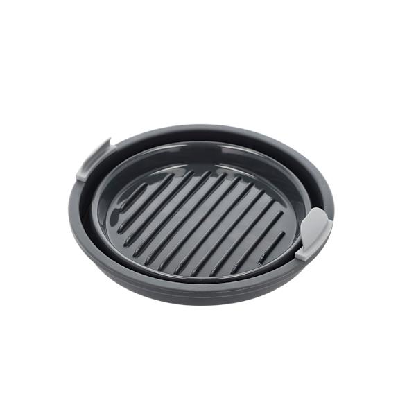 Silikonform rund för Airfryer grå