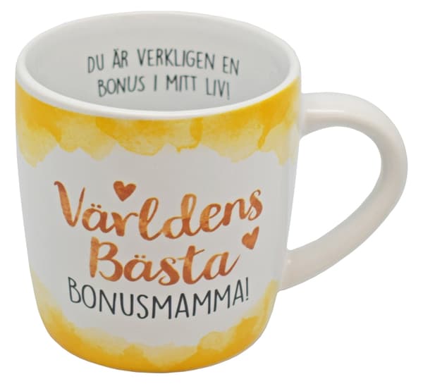 Mugg med text  "Världens bästa bonusmamma" White