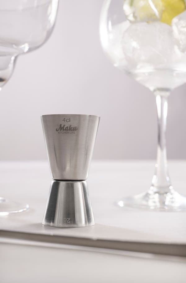 Mätglas Jigger 2 cl / 4 cl – Rostfritt Stål | Maku Silver