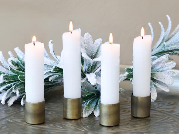 Ljushållare m magnet 4-pack Antik mässing