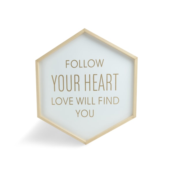 Tavla Hexagon - Follow Your Heart White