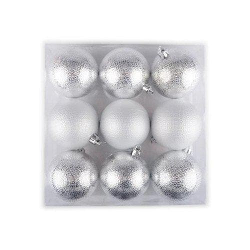 Julgranskulor 6 cm 9 pack Silver Silver