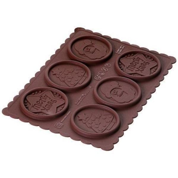 Utstickare Cookie Choc Silikon Silikomart Brown Jul set