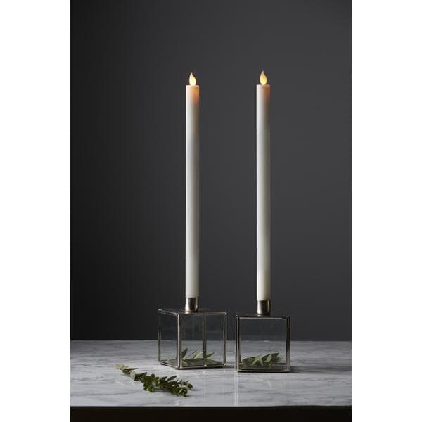 LED Antikljus 2-PACK M-TWINKLE m timer 40cm White 40 cm långa