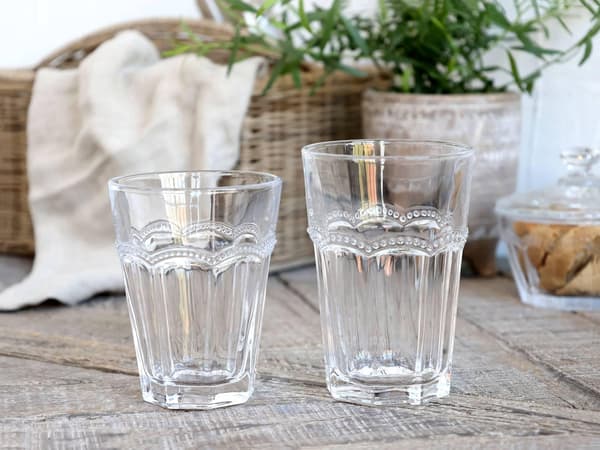 Antoinette Dricksglas 4 dl 6-pack med Pärlkant | Chic Antique Transparent